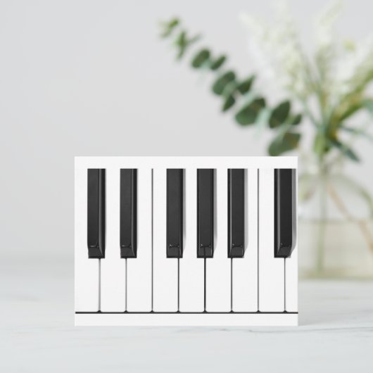 Klaviertasten Postkarte (Stehend Vorderseite)