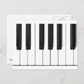 Klaviertasten Postkarte (Vorne/Hinten)