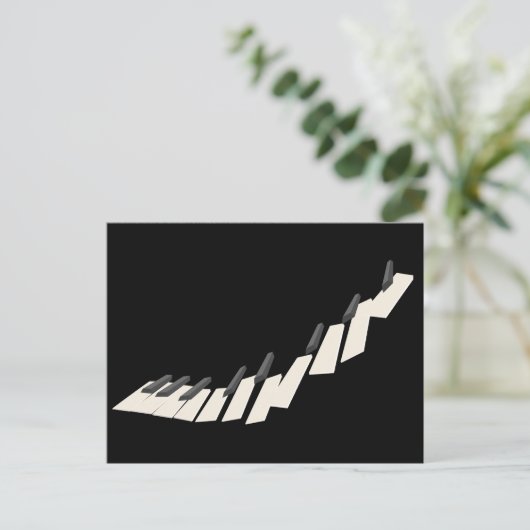 Klaviertasten Postkarte (Stehend Vorderseite)