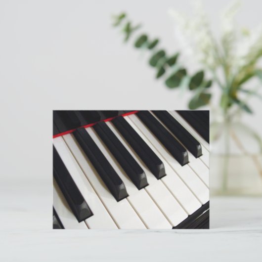 Klaviertasten Postkarte (Stehend Vorderseite)
