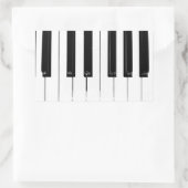 Klaviertasten Rechteckiger Aufkleber (Tasche)