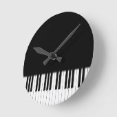 Klaviertasten Runde Wanduhr (Winkel)