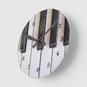 Klaviertasten Runde Wanduhr (Winkel)