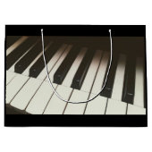 Klaviertasten - Stilvolles Schwarz-Weiß-Foto Große Geschenktüte (Vorderseite)
