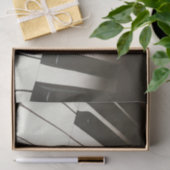 Klaviertasten - Stilvolles Schwarz-Weiß-Foto Seidenpapier (Geschenk)