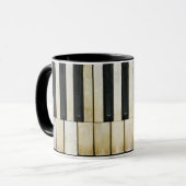 Klaviertasten Tasse (Vorderseite Links)