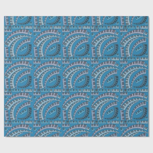 Klaviertasten Umhüllungspapier Geschenkpapier (Flach)