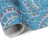 Klaviertasten Umhüllungspapier Geschenkpapier (Rolleneckpunkt)