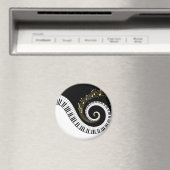 Klaviertasten und Gold Musiknotens Magnet (In Situ (Geschirrspüler))