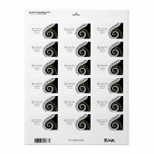 Klaviertasten und musikalische Bemerkungen Adressaufkleber (Vorne)