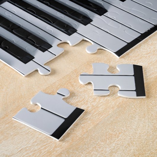 Klaviertasten und Musikbuch Puzzle (Seite)