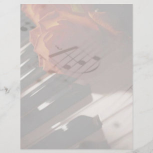 Klaviertasten und Rose Flyer