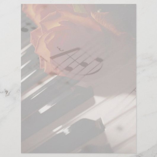 Klaviertasten und Rose Flyer (Vorne)