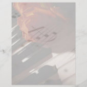 Klaviertasten und Rose Flyer (Hinten)