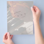 Klaviertasten und Rose Flyer (Hand)