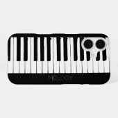 Klaviertasten | Vertikal | Anpassbar iPhone 16 Hülle (Rückseite (Horizontal))