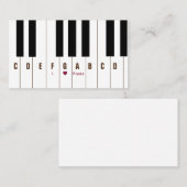 Klaviertasten Visitenkarte (Vorne/Hinten)