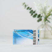 Klaviertasten-Visitenkarten Visitenkarte (Stehend Vorderseite)