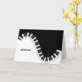 Klaviertasten-Waves-TEMPLATE Karte (Gelbe Blume)