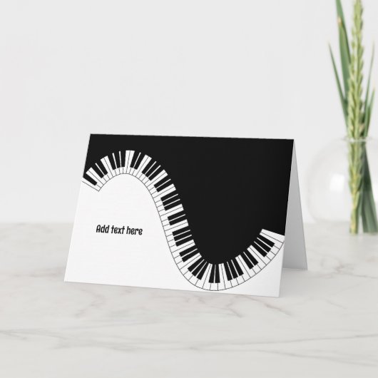 Klaviertasten-Waves-TEMPLATE Karte (Vorderseite)