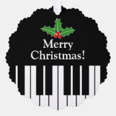 Klaviertasten Weihnachtskartenschmuck Ornament Karte (Vorderseite)
