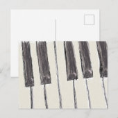 Klaviertasten Zeichnend Postkarte (Vorne/Hinten)
