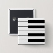 Klaviertasten zum Thema Musik Button (Vorne & Hinten)
