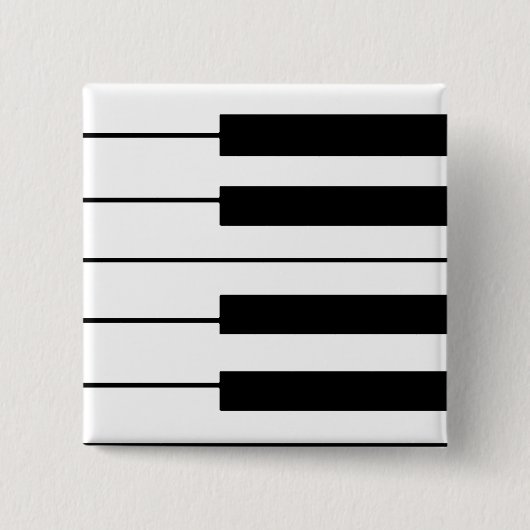 Klaviertasten zum Thema Musik Button (Vorderseite)