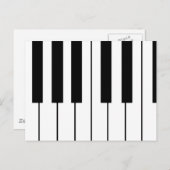 Klaviertasten zum Thema Musik Postkarte (Vorne/Hinten)