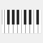 Klaviertasten zum Thema Musik Rechteckiger Aufkleber (Vorderseite)