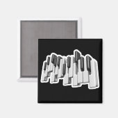 Klaviertastendesign Magnet (Vorderseite/Rückseite)