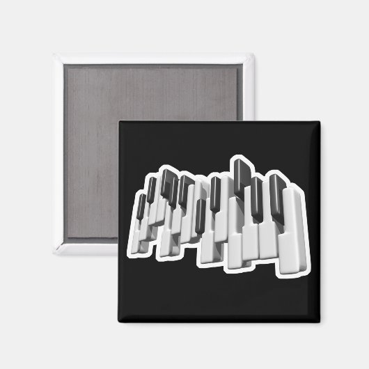 Klaviertastendesign Magnet (Vorderseite/Rückseite)