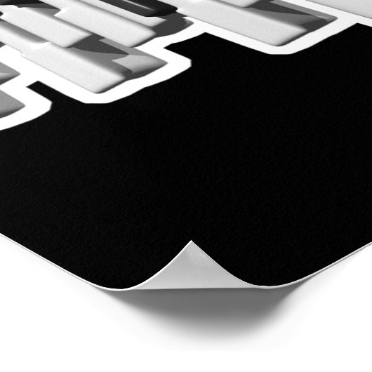 Klaviertastendesign Poster (Ecke)