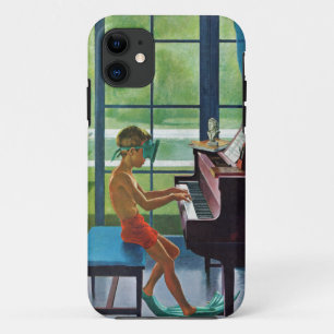 Klavierüben am Poolrand iPhone 11 Hülle