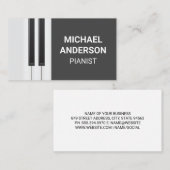 Klavieruntergrund | Musiker Visitenkarte (Vorne/Hinten)