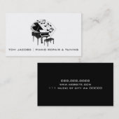 Klavierunterricht, Klavierabstimmung und Repa-Visi Visitenkarte (Vorne/Hinten)