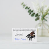 Klavierunterricht Klavierverkauf Visitenkarte (Stehend Vorderseite)