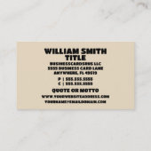 Klavierunterricht mit Schmetterlingen Visitenkarte (Rückseite)