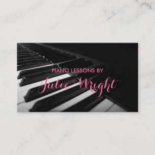 Klavierunterricht, Music Instructor Business Card Visitenkarte