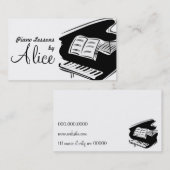 Klavierunterricht, Music Instructor Business Card Visitenkarte (Vorne/Hinten)