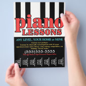 Klavierunterricht. Music Tutor.Anpassbare Reißvers Flyer (Hand)