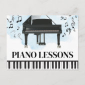 Klavierunterricht Musik Flyer Postkarte (Vorderseite)