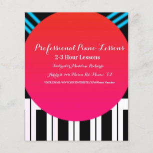Klavierunterricht Musik Keyboard-Lehrer Tutor Flyer