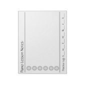 Klavierunterricht Note Pad Notizblock (Rotiert)