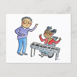 Klavierunterricht Postkarte