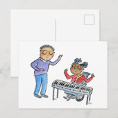 Klavierunterricht Postkarte (Vorne/Hinten)