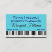 Klavierunterricht Visitenkarte (Vorderseite)
