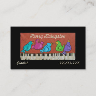 Klaviervogel-Pianist-Visitenkarte Visitenkarte