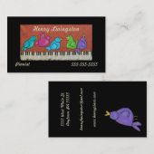 Klaviervogel-Pianist-Visitenkarte Visitenkarte (Vorne/Hinten)