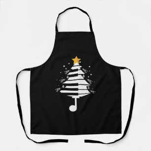 Klavierweihnachtsbaum Klaviermusik - Geschenk für Schürze